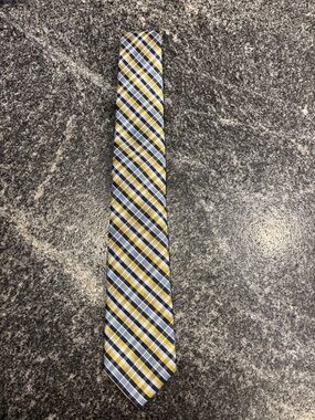 U.S. Polo Assn. Yellow and Blue Plaid Tie